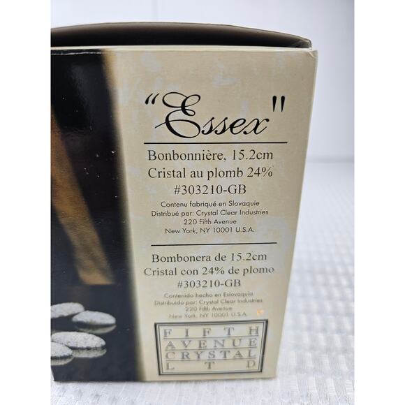 Fifth Avenue Crystal 'Portico' 7.5 Covered Jar New Open Box - Picture 5 of 6